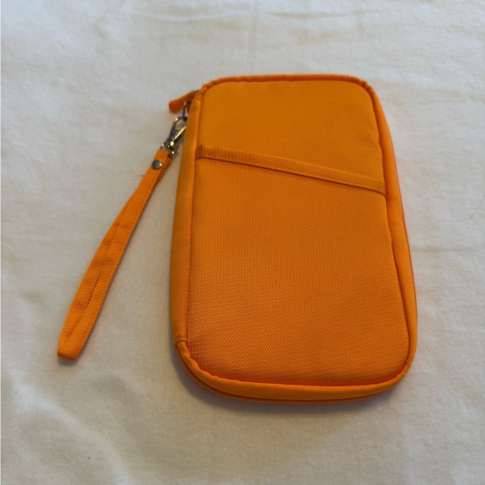 Electronics Organizer Travel Tech Pouch Cord Charger Case Orange